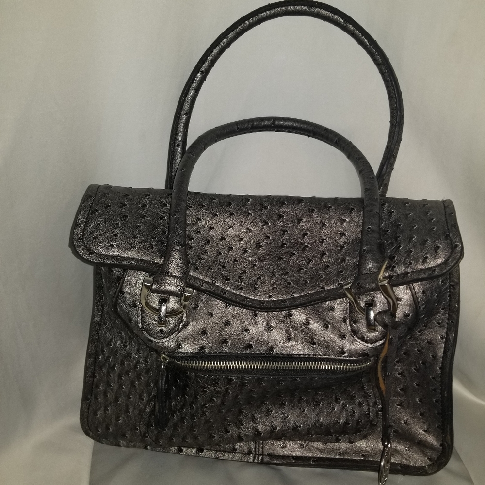 London Fog Faux Ostrich handbag